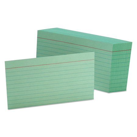 OXFORD Index Card, Ruled, 3x5", Green, PK100 7321-GRE